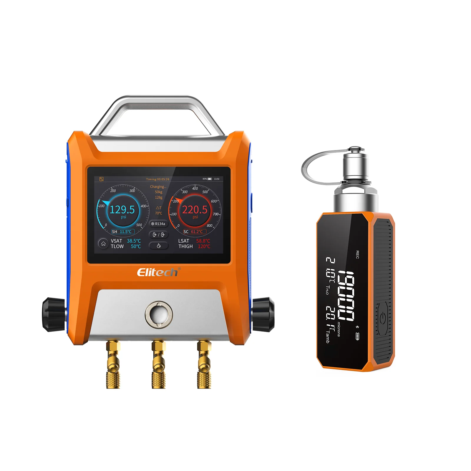 Elitech EMG-20V Intelligent Digital Refrigeration Heat Pump Manifold, 2 Valves, APP Control，Big Touch Screen - Image 5