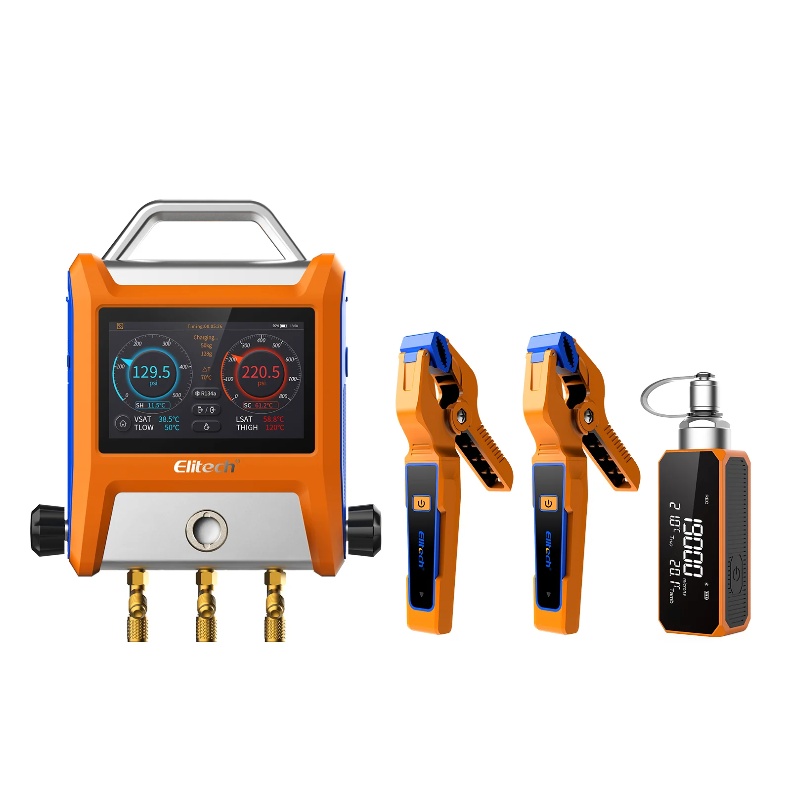 Elitech EMG-20V Intelligent Digital Refrigeration Heat Pump Manifold, 2 Valves, APP Control，Big Touch Screen - Image 6