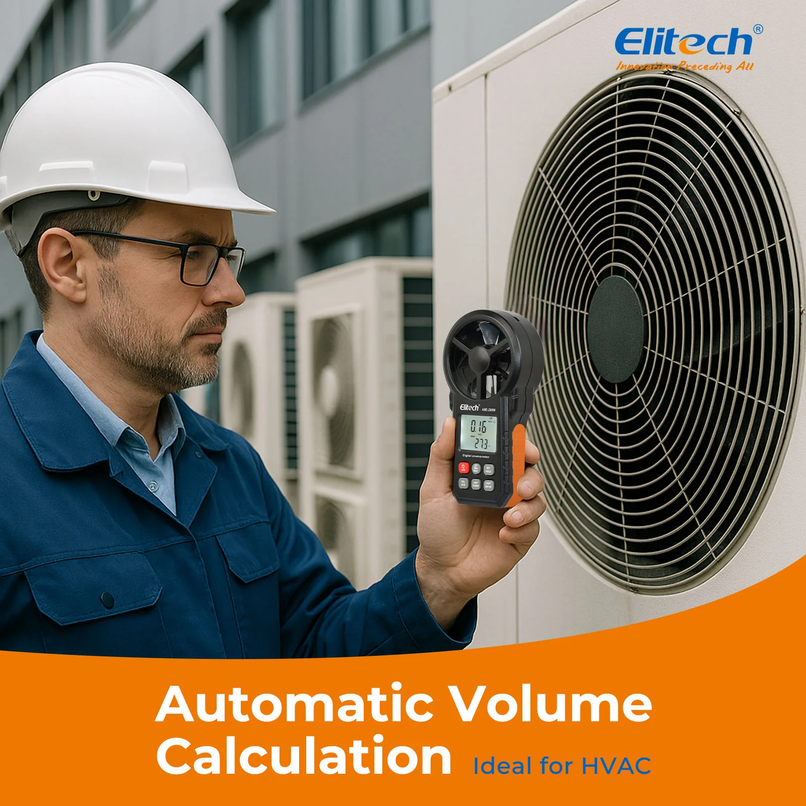 Elitech ANE-200W Bluetooth Anemometer, Digital Wind Speed Meter with Temperature and USB Data Export, CFM/CMM Air Flow Measurement, for HVAC and Environmental Testing - Image 6