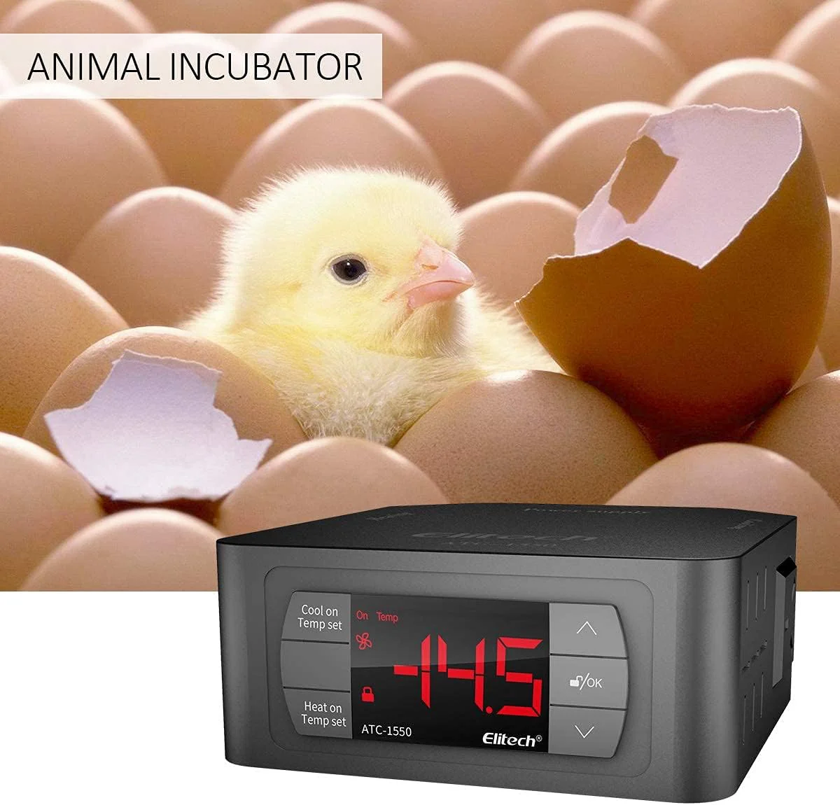 Elitech ATC-1550 Pre-wired Digital Temperature Controller, Heating,Cooling Output, Touch-key Thermostat - Image 3