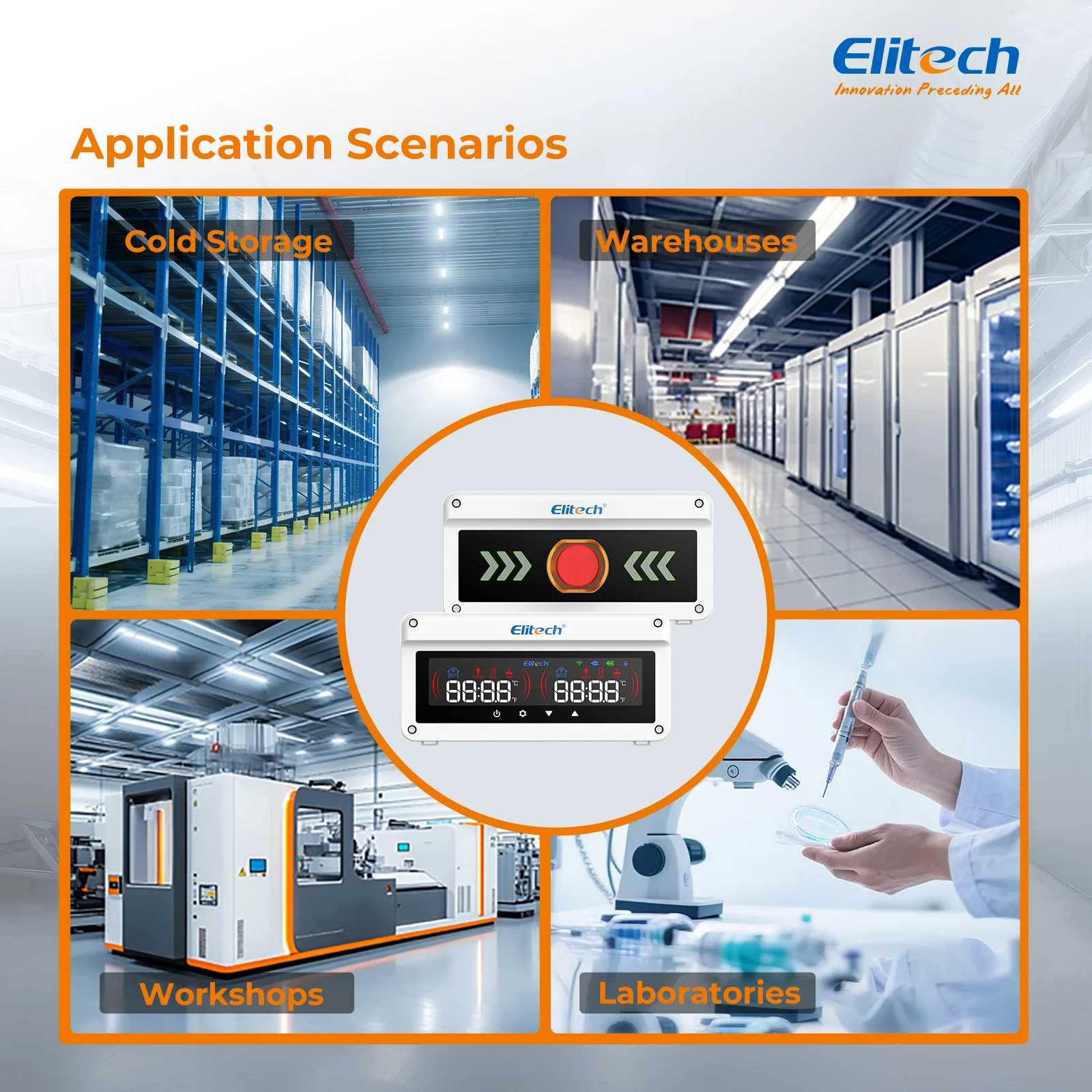 Elitech EAB-80-01 Multi-Function Cold Storage Alarm System for Gas Leak, Human Entrapment, Door Status & Overtemperature - Image 8