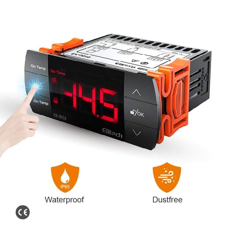 Elitech EK-3010 Digital Temperature Controller, One-way Control Output Heating or Cooling Mode, Touch Key With Temperature Probe Sensor - Image 3