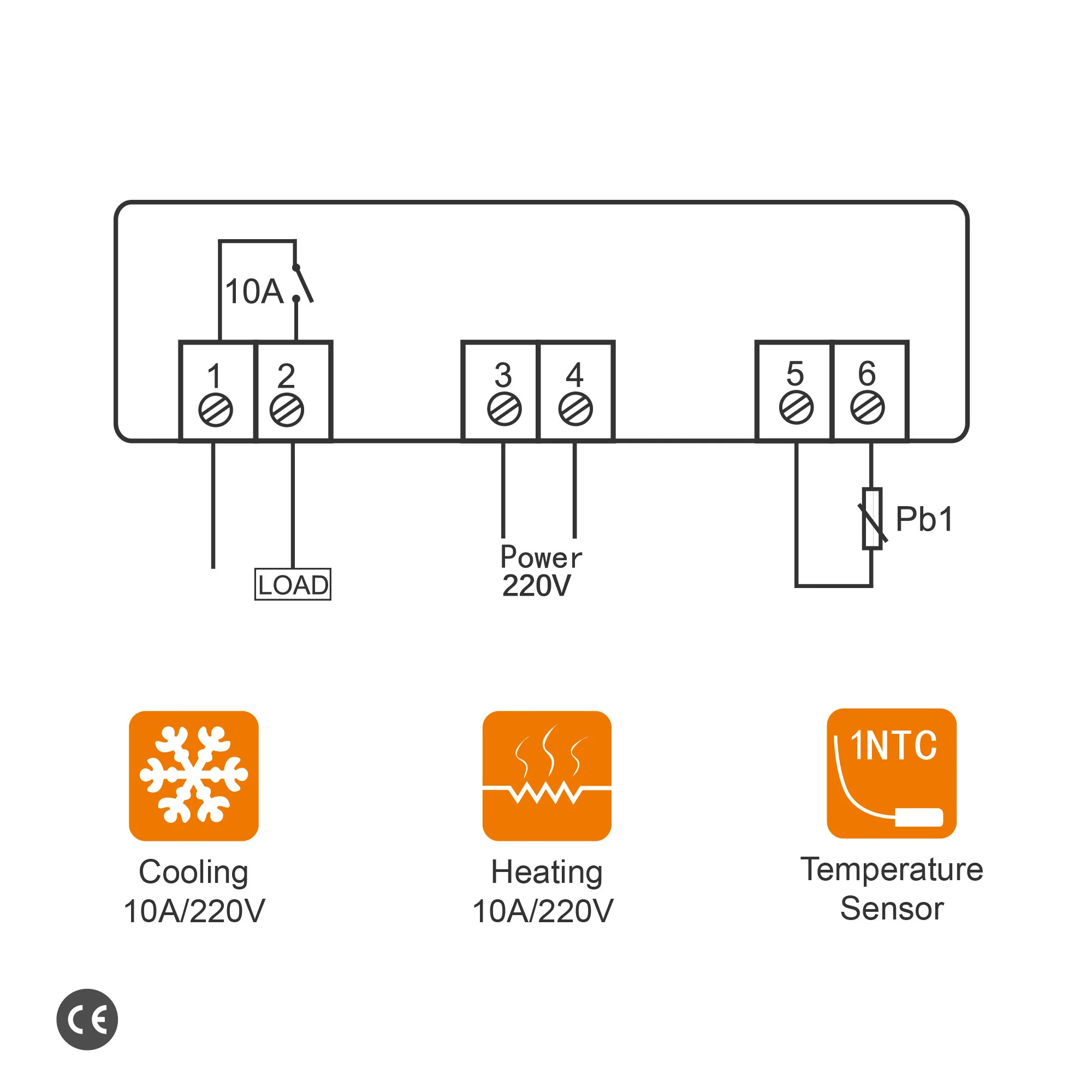 Elitech EK-3010 Digital Temperature Controller, One-way Control Output Heating or Cooling Mode, Touch Key With Temperature Probe Sensor - Image 4