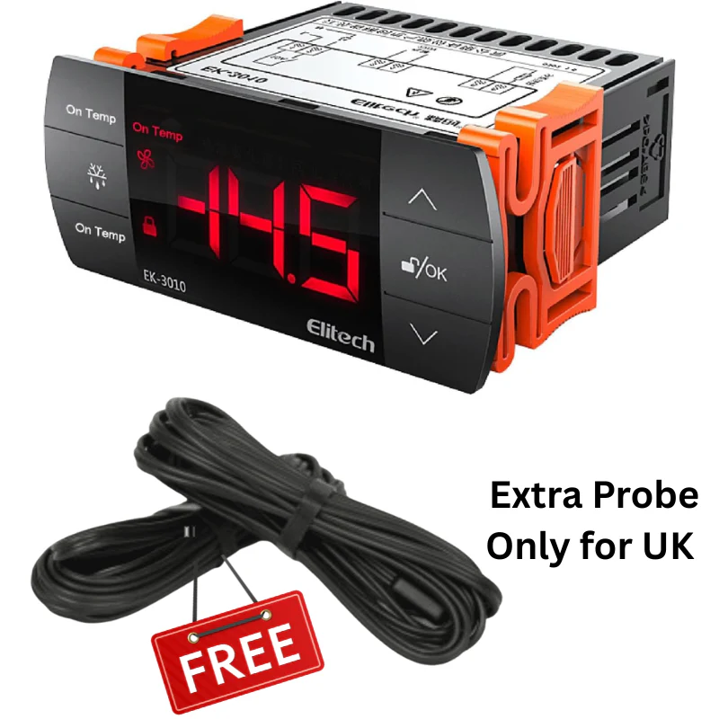 Elitech EK-3010 Digital Temperature Controller, One-way Control Output Heating or Cooling Mode, Touch Key With Temperature Probe Sensor - Image 9