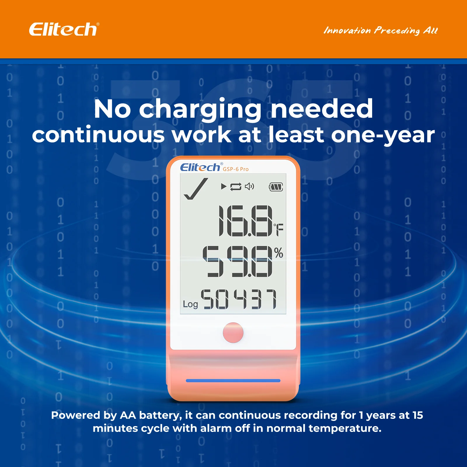 Elitech GSP-6Pro Bluetooth Temperature and Humidity Data Logger Recorder with Calibration Certificate, 100000 Points, Shadow Data - Image 6