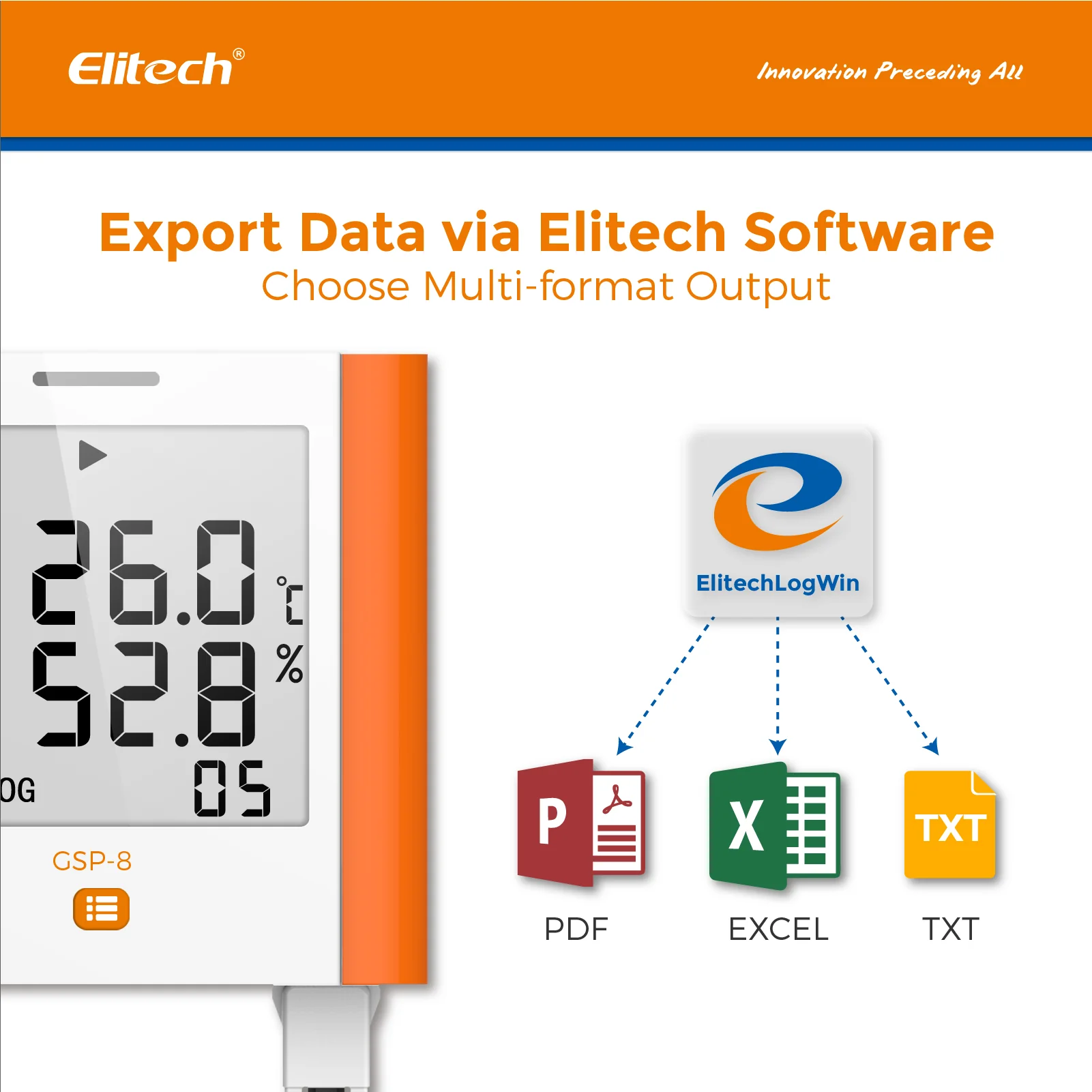 Elitech GSP-8 Wall Mounted Temperature Digital Data Logger - Image 4
