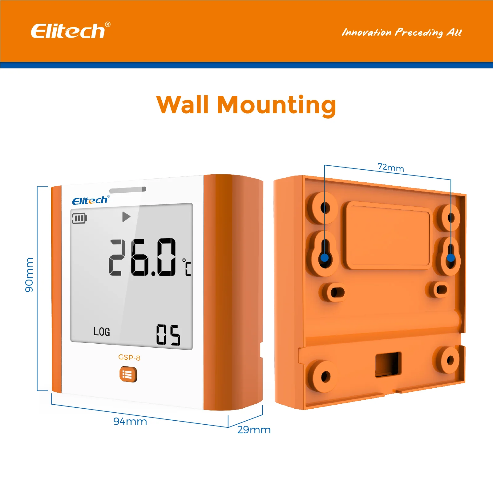 Elitech GSP-8 Wall Mounted Temperature Digital Data Logger - Image 6