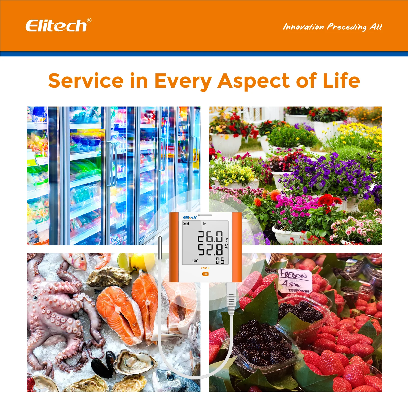 Elitech GSP-8 Wall Mounted Temperature Digital Data Logger - Image 8