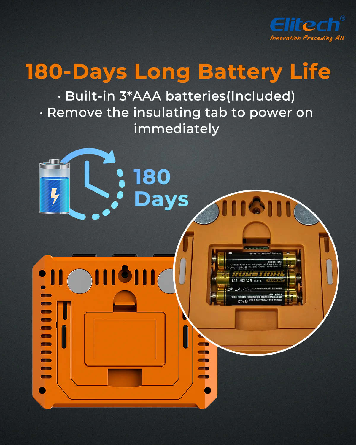 Elitech IPT-100S Digital Thermometer Hygrometer, Refrigerator Thermometer with External Temperature Probe, Free Data Storage Export, 5000 Points - Image 7