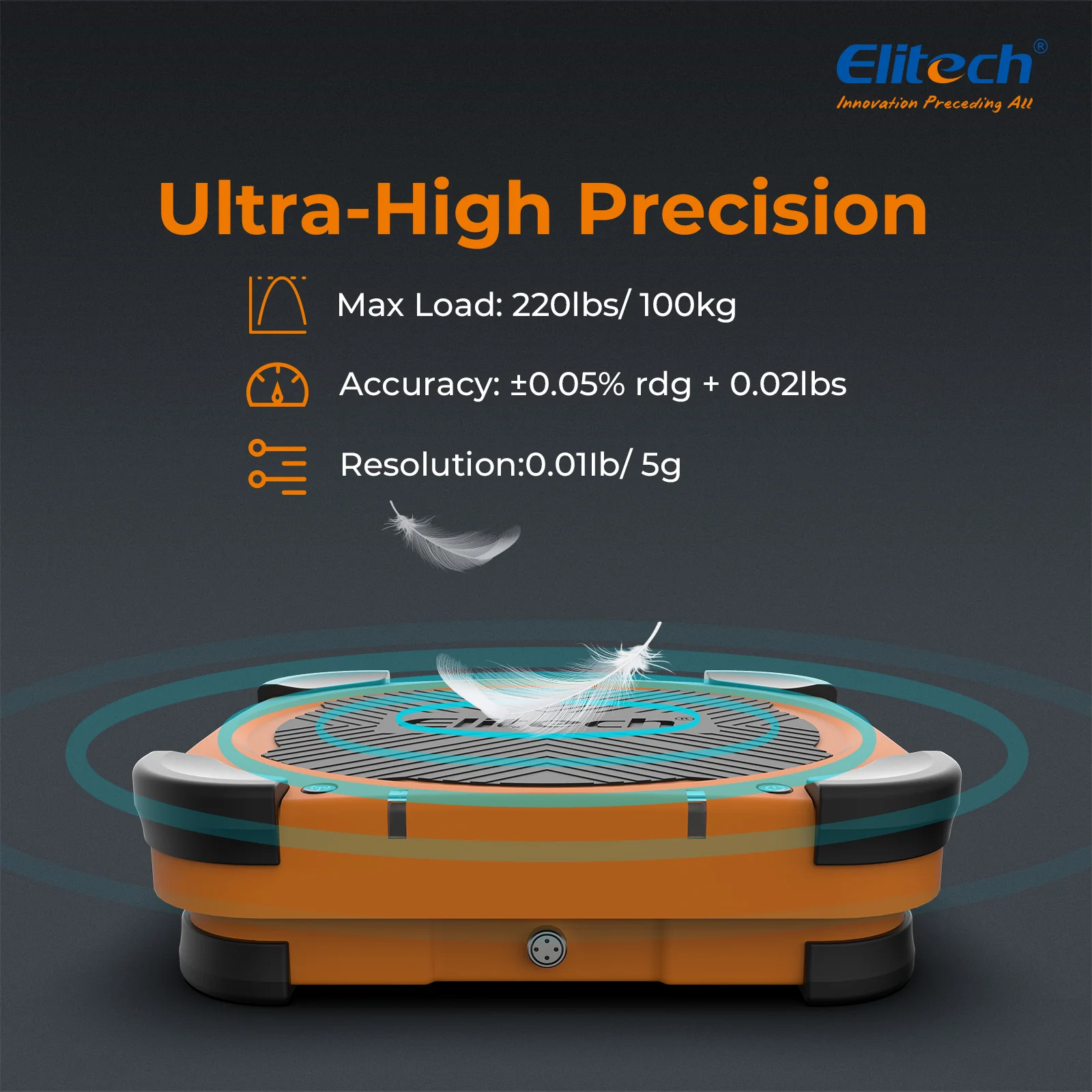 Elitech LMC-200 Refrigerant Heat Pump Scale HVAC Digital Charging Scale 220Lbs/100Kg - Image 3