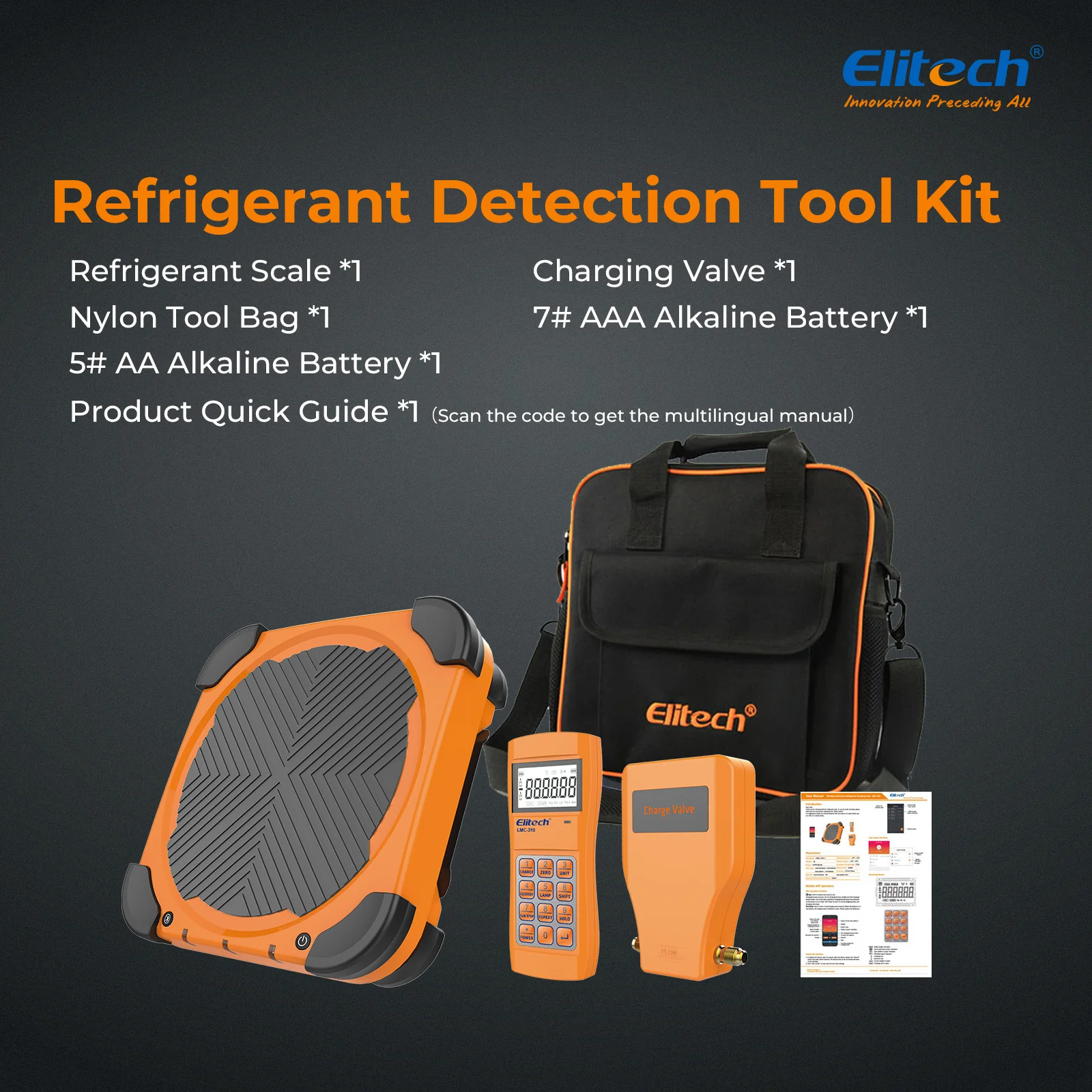 Elitech LMC-310 Wireless Refrigerant Heat Pump Scale HVAC Weight Scale with Overweight Protection 220Lbs/100Kg - Image 7