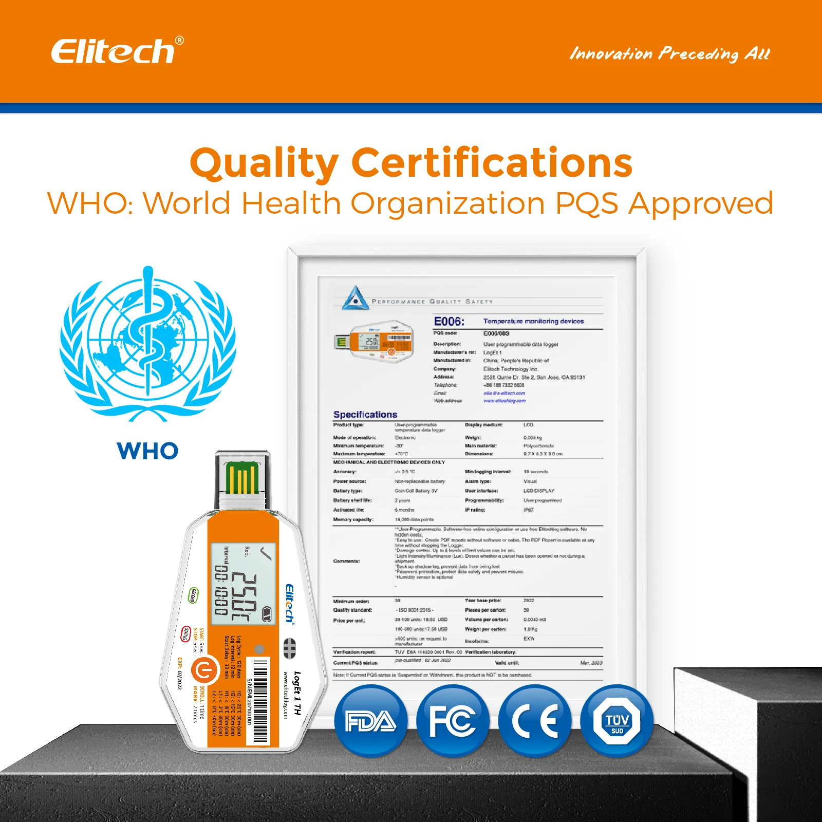 Elitech LogEt-1TH Single Use Temperature and Humidity Data Logger, Vaccine and Pharmaceutical Data Logger, Disposable Temperature Recorder for Vaccine and Pharmaceutical - Image 6