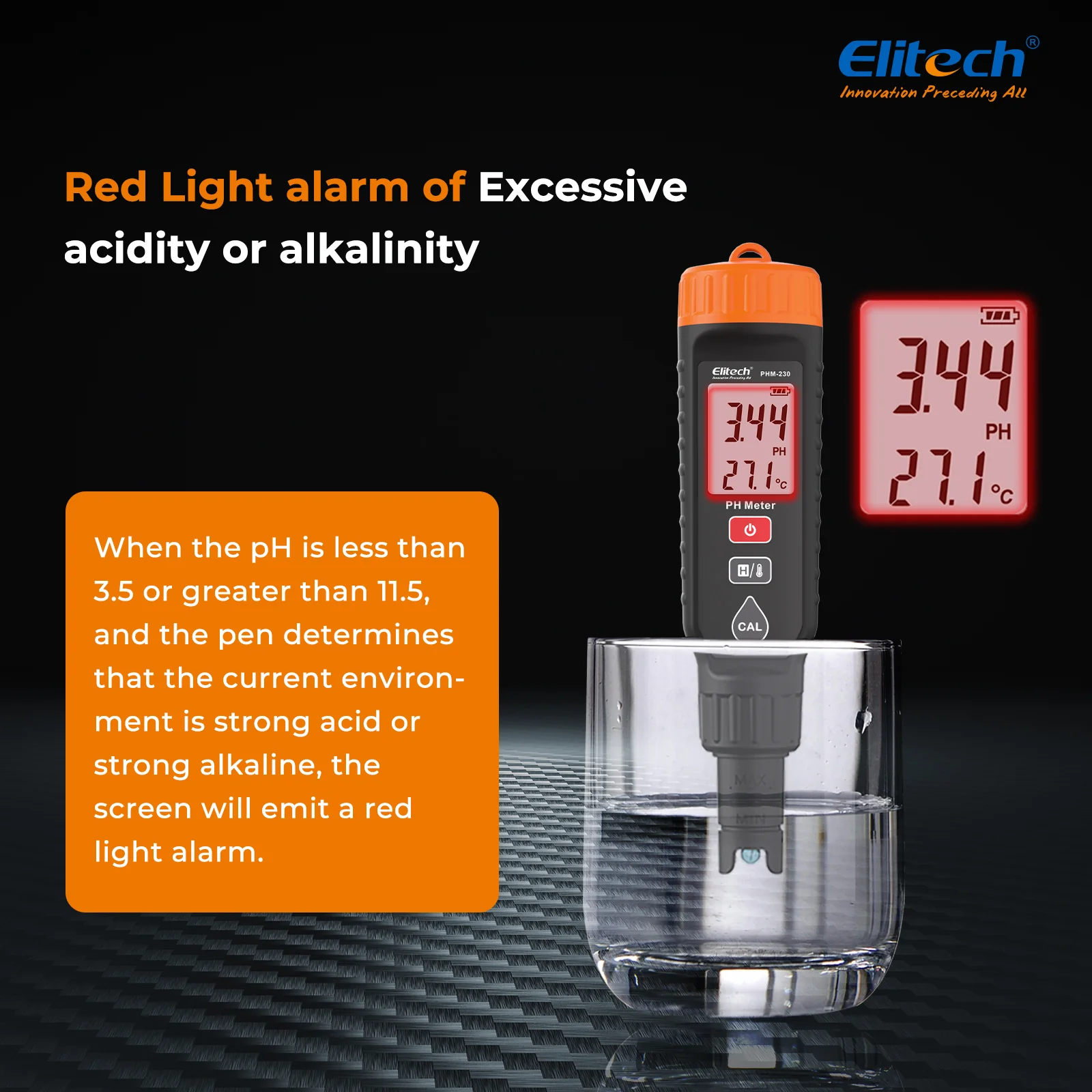 Elitech PHM-230 pH Pen Meter with Calibration Supplies, Reliable Digital Tester for pH, Temperature in Growing Solutions, Optimal Plant Health and Yield - Image 4