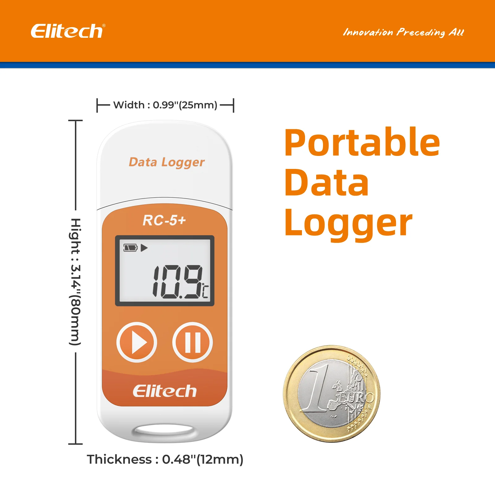 Elitech RC-5+ Temperature Data Logger, PDF USB Temperature Data Recorder, 32000 Points, with Calibration Certified - Image 8