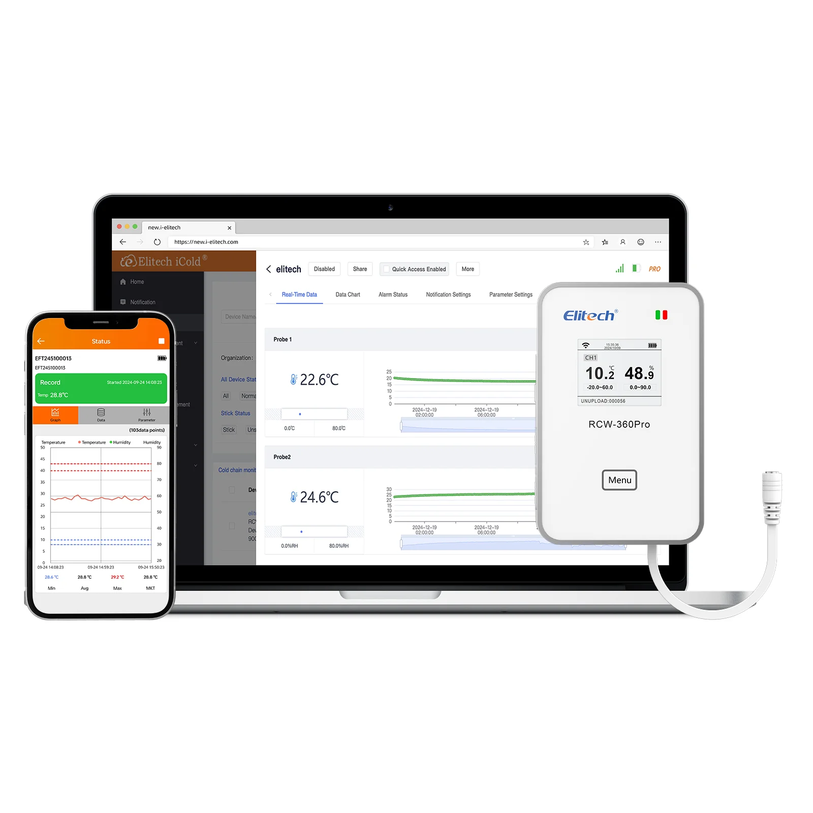 Elitech RCW-360Pro 4G Temperature Data Logger, Remote Real-Time Data Logger, APP/Cloud Data Storage (Need to buy probe separately) - Image 10