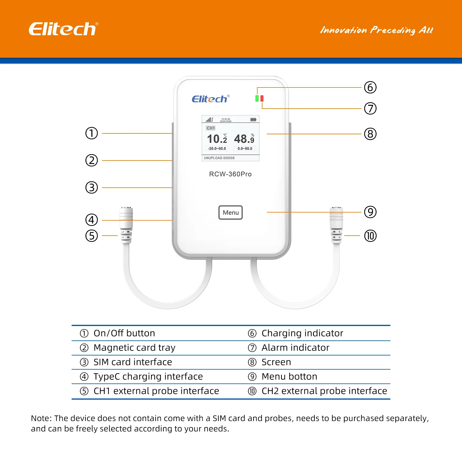 Elitech RCW-360Pro WIFI Temperature Data Logger, Remote Real-Time Data Logger, APP/Cloud Data Storage (Need to buy probe separately) - Image 5
