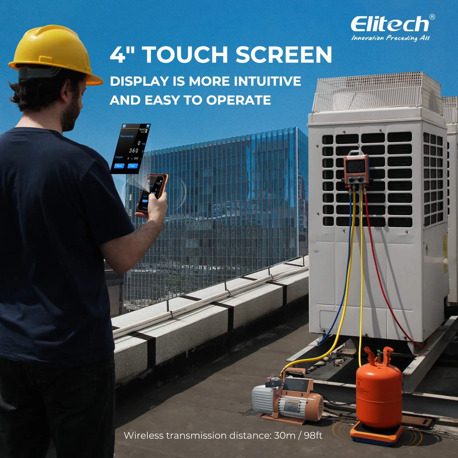 Elitech SRL-100 Refrigerant Heat Pump Scale 220Lbs/100Kg (Magnesium-aluminum alloy base) - Image 6