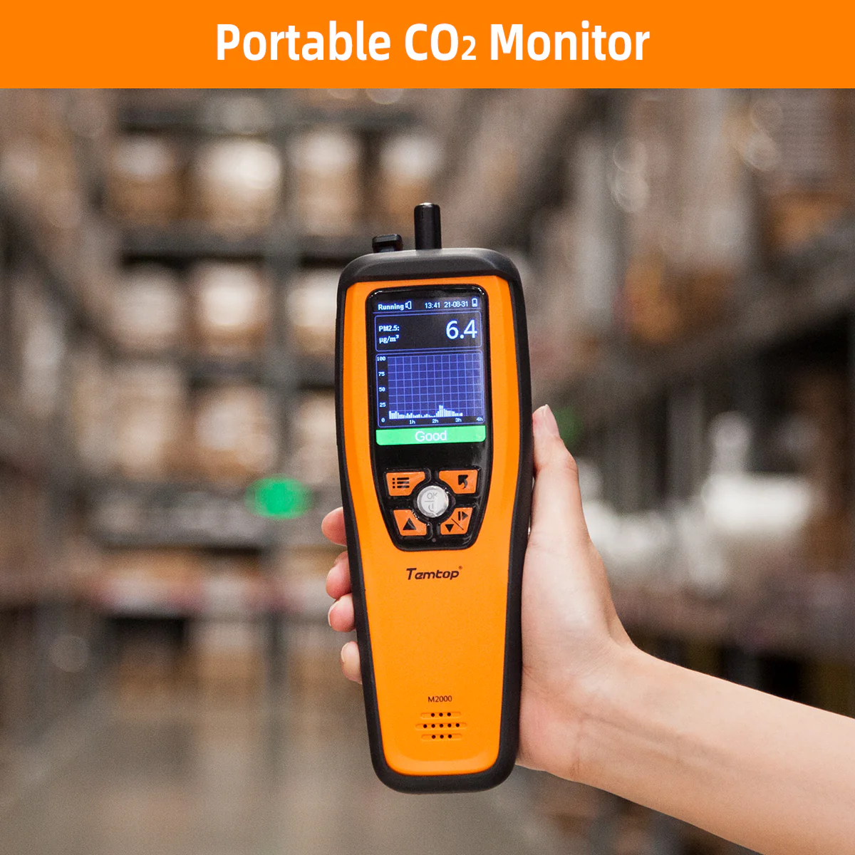 Temtop M2000 2nd CO2 Air Quality Monitor, Air Quality Detector for PM2.5 PM10 Particles CO2 HCHO - Image 6