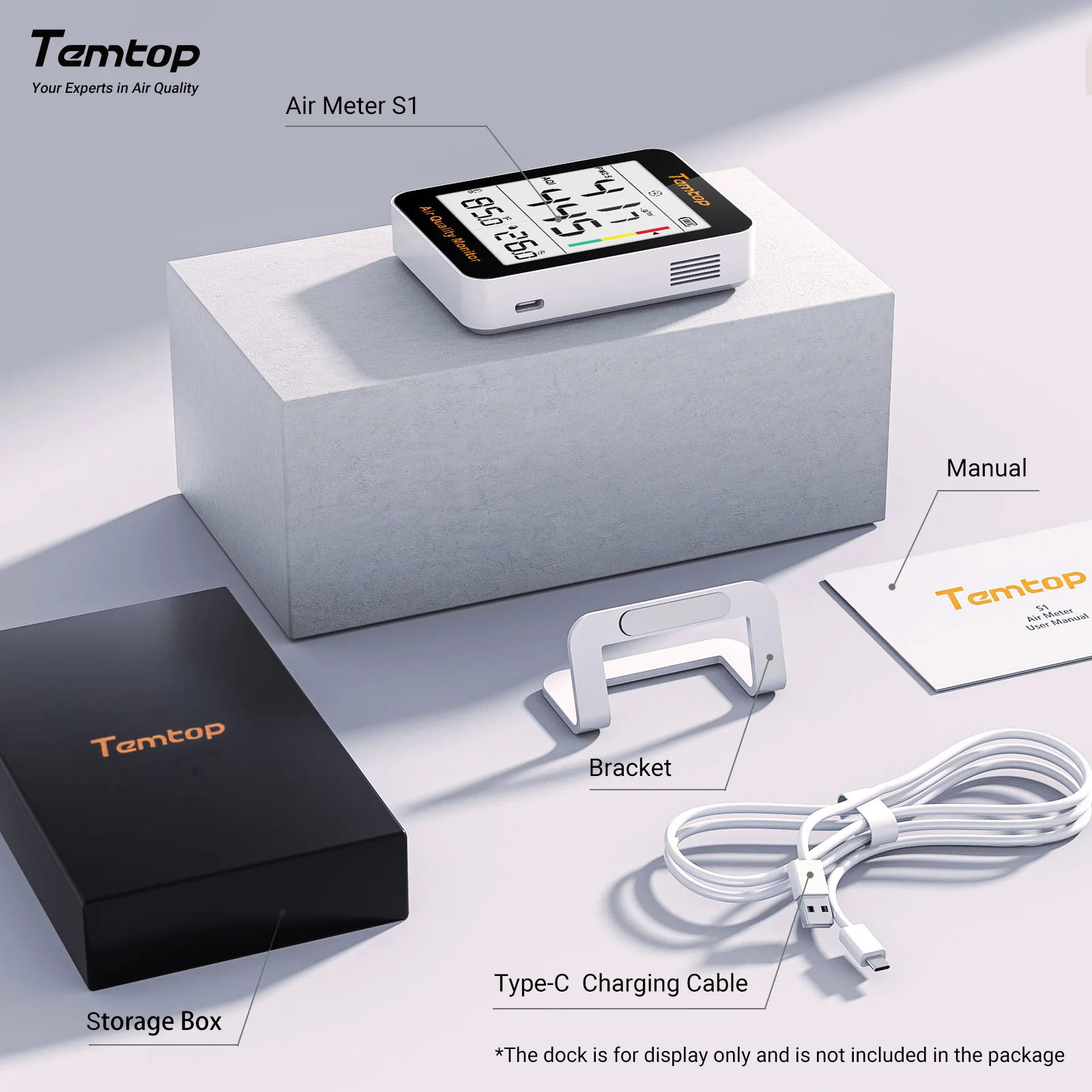 Temtop S1-up Indoor Air Quality Meter Temperature and Humidity AQI PM2.5 Monitor with Accurate Sensor - Image 11